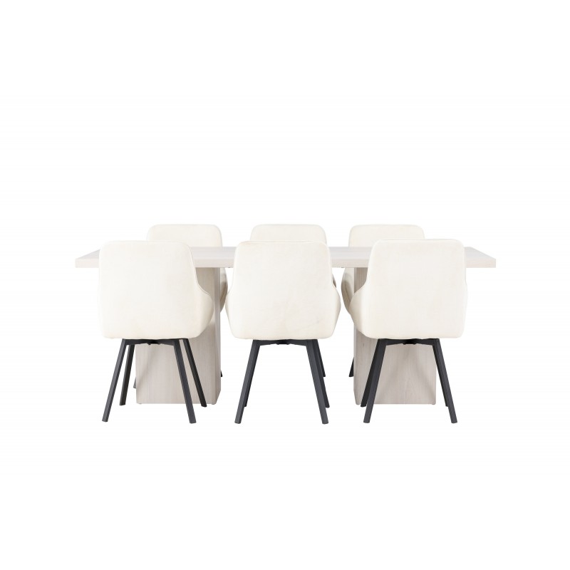 Spisebordssæt Olga med Spisebordsstole Rosie