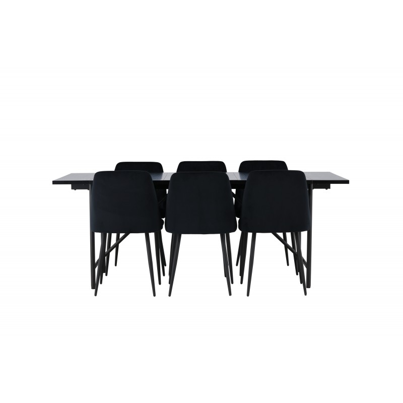 Spisebordssæt Astrid med Spisebordsstole Night