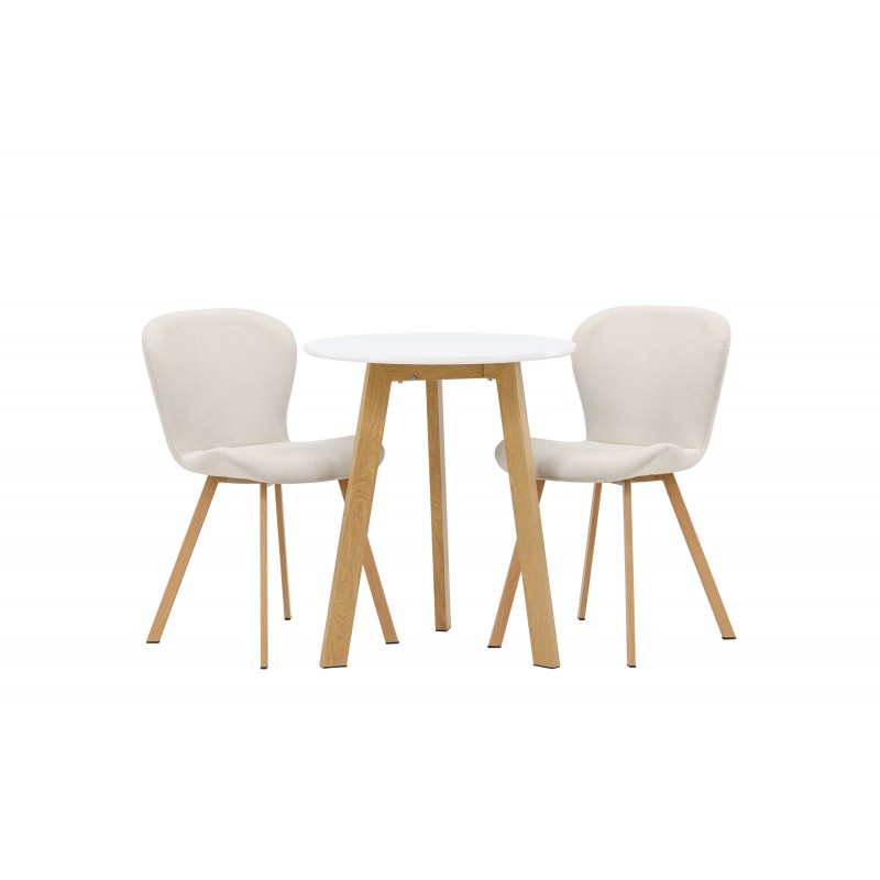 Rundt Spisebordssæt Leonora med 2 x Lilja spisebordstole