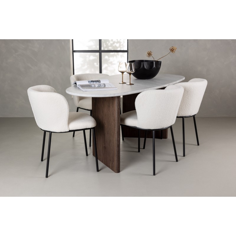 Spisebordssæt Gronvik med stole Edina