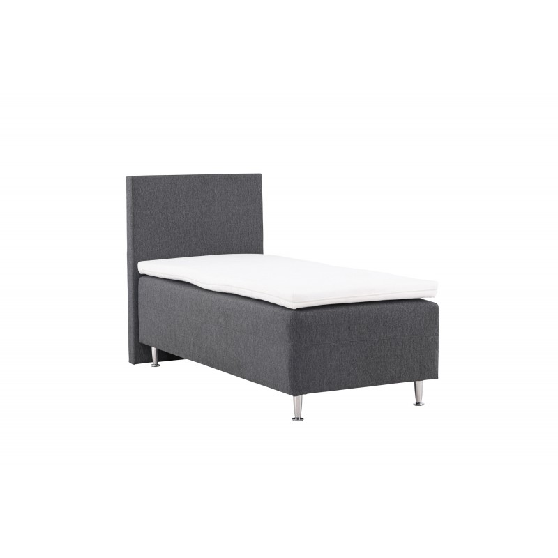 Seng kontinentalseng 90x200  - Mørkegrå