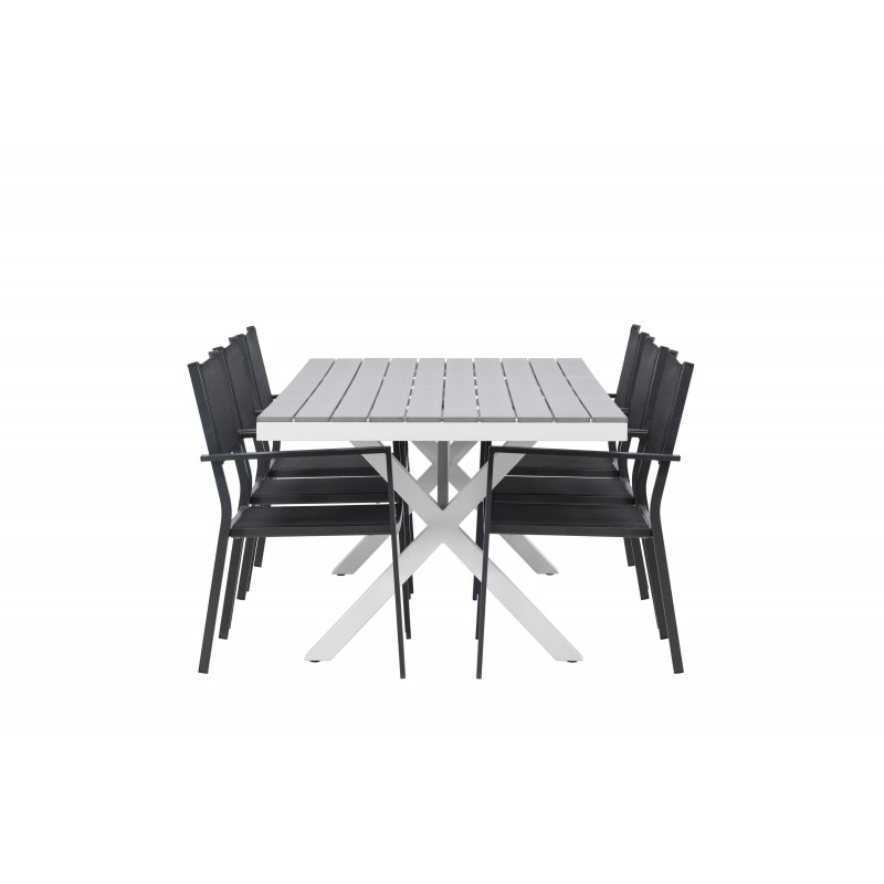 Garcia  Loungesæt - Havemøbelsæt - Sort,Grå