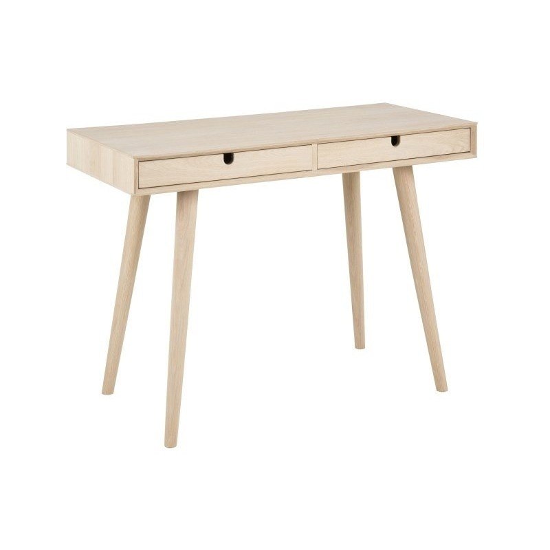 ACT NORDIC Century Skrivebord - Naturtræ, Eg Struktur, m. skuffer, Rektangulær, (74x45)