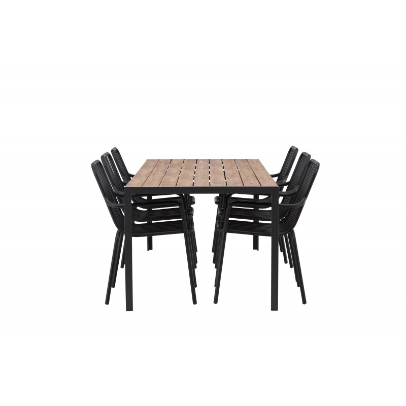 Break  Loungesæt - Havemøbelsæt - Sort,Natur