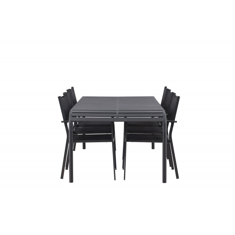 Borneo  Loungesæt - Havemøbelsæt - Sort