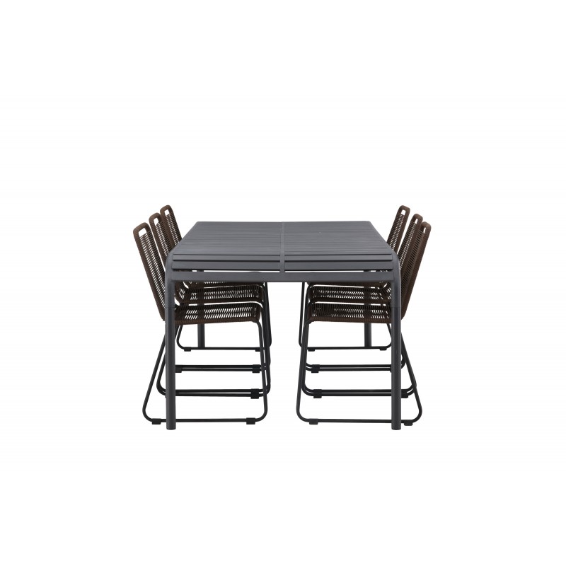 Borneo Loungesæt - Havemøbelsæt - Sort,Brun