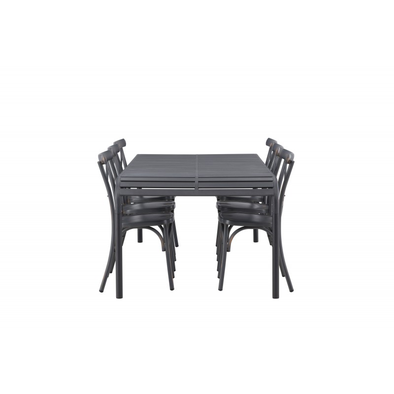 Borneo t Loungesæt - Havemøbelsæt - Sort,Mørkegrå