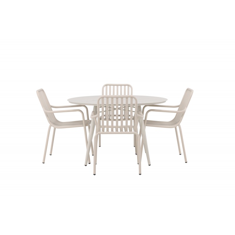 Lina Rundt Loungesæt - Havemøbelsæt - Beige