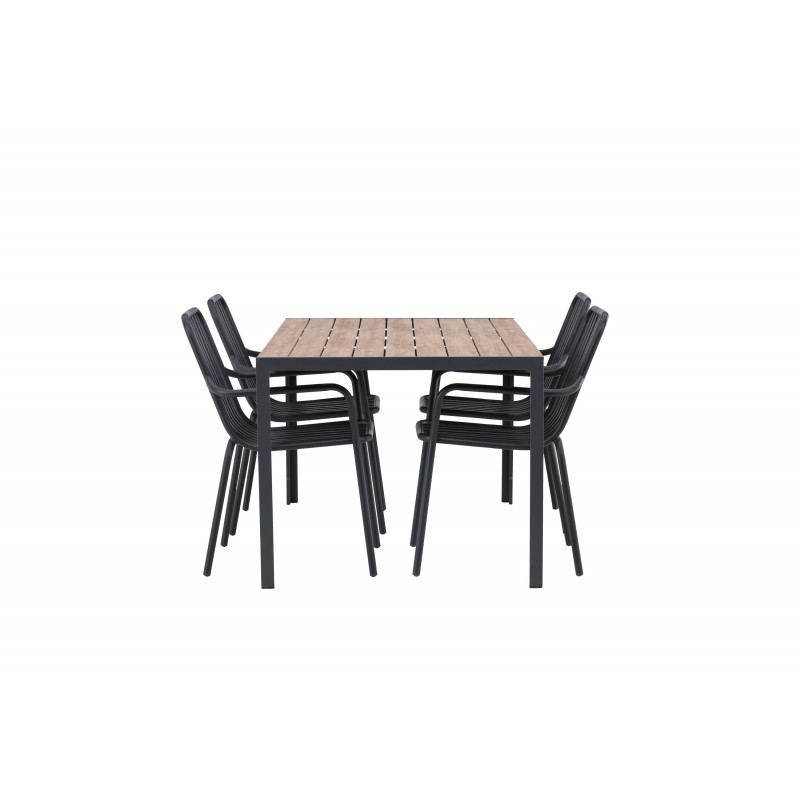 Break Loungesæt - Havemøbelsæt - Sort,Natur