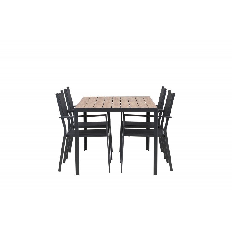 Break  Loungesæt - Havemøbelsæt - Sort,Natur