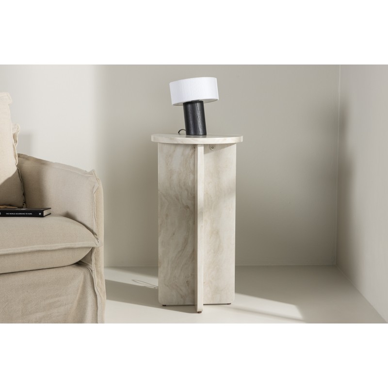 Ålesund Sidebord  Ø40cm - Beige billede