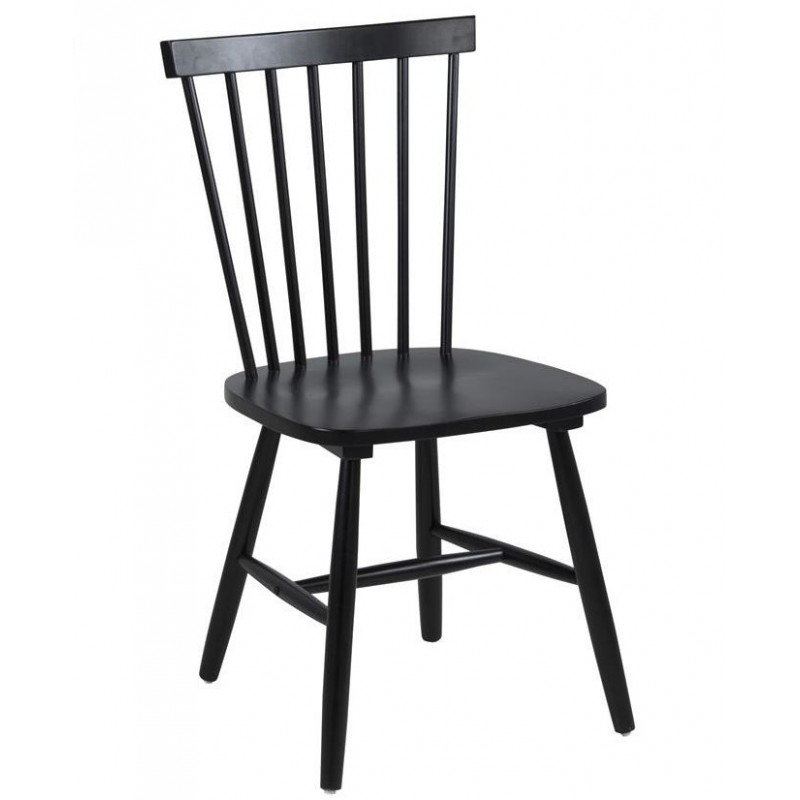 Spisebordsstol Signature Devoria sort PU-lakeret birk H86ÃB50,5ÃD49,5 cm sæt á 2 stk