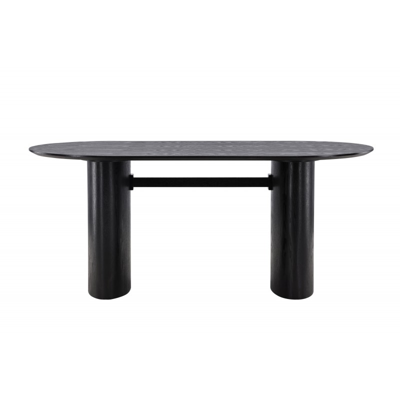 Isolde Ovalt spisebord  180 x 90 cm - Sort billede