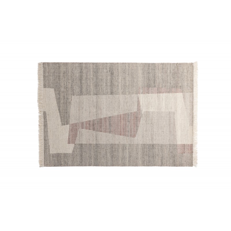 Rio Tæppe  - Beige og Rød billede