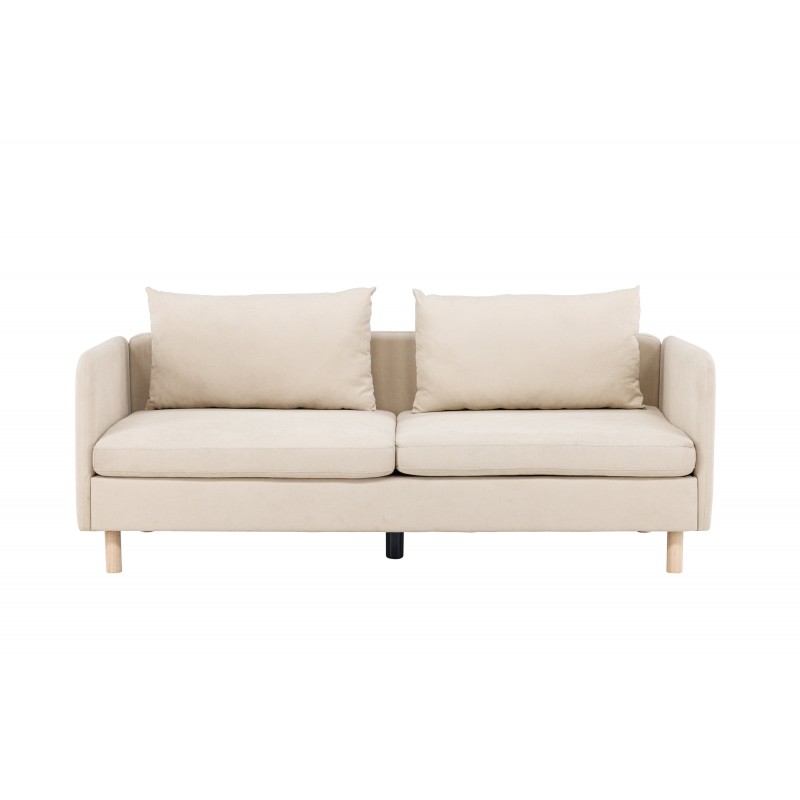 VENTURE DESIGN Zero 2 pers. sofa - beige polyester og natur gummitræ