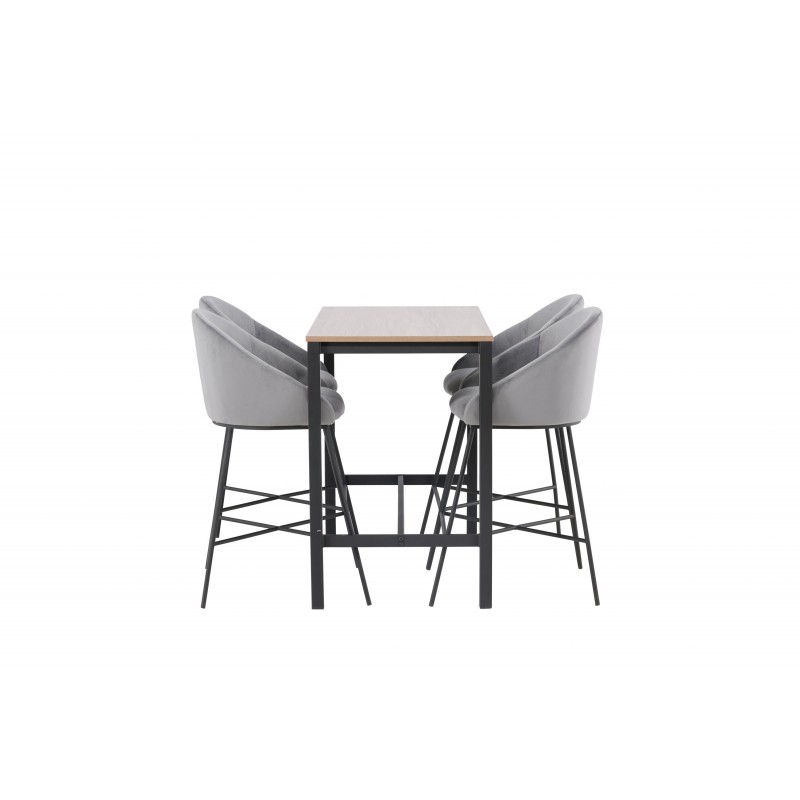 Camden t Spisebordssæt - Mørkegrå og Valnød