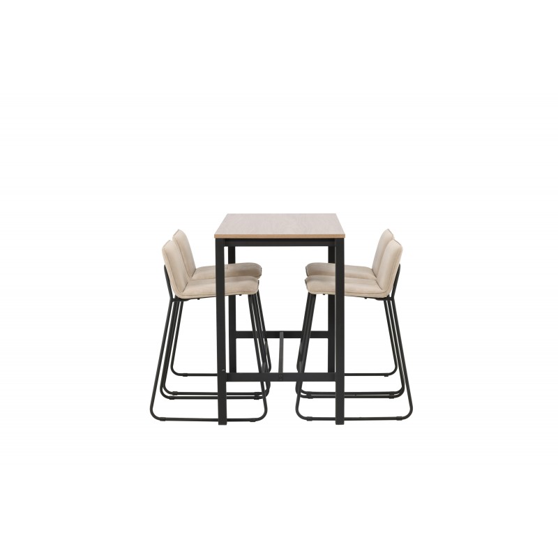 Camden t Spisebordssæt - Beige og Valnød