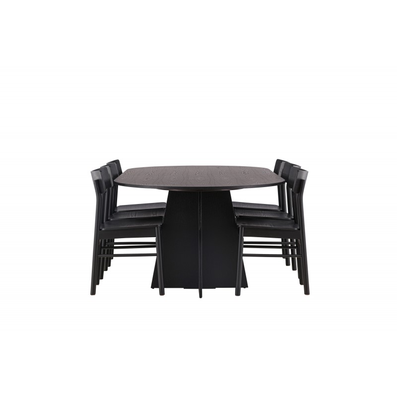 Bootcut Ovalt Spisebordssæt, Montros