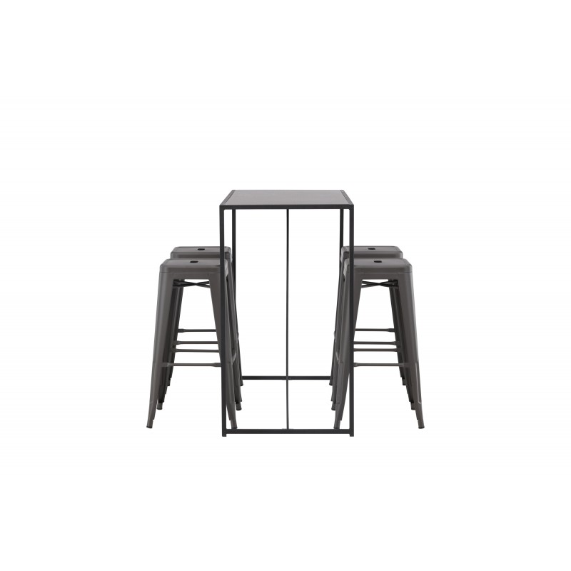 Brea Spisebordssæt - Sort og Mørkegrå