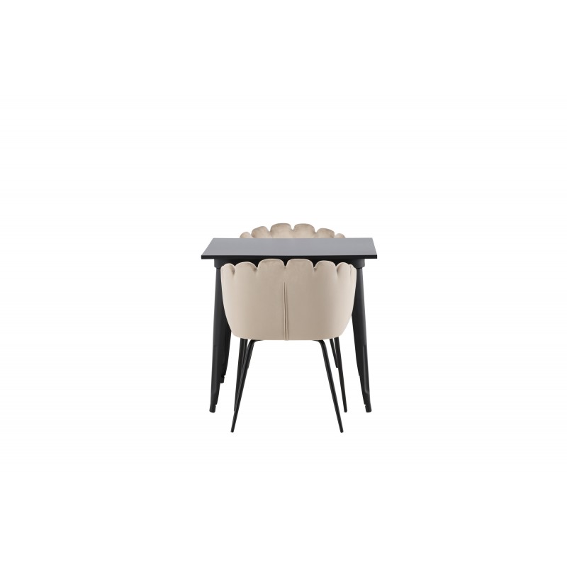 Tempe Spisebordssæt  - Beige og Sort