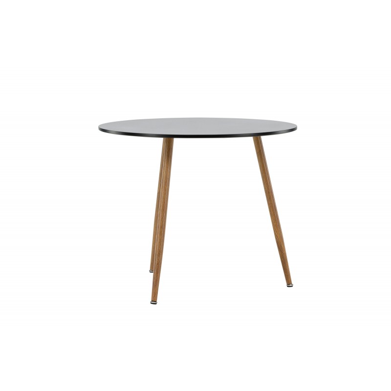 Polar Rundt spisebord  - Sort og Natur billede