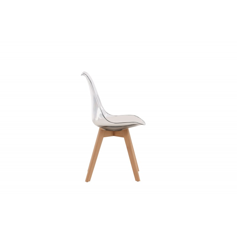 Edvin Spisebordsstol  - Natur, Transparent og Hvid billede