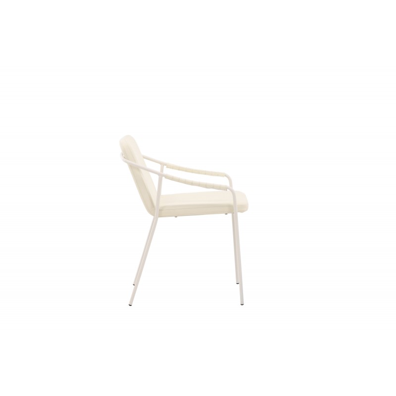 Venture Design, Tvist spisebordsstol beige PU 2-pak