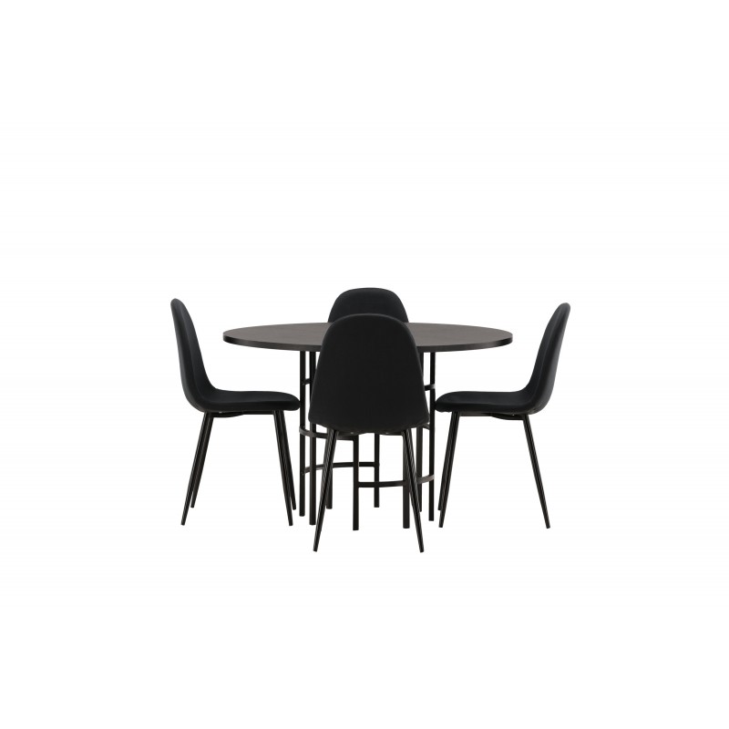 Copenhagen Rundt Spisebordssæt  - Sort