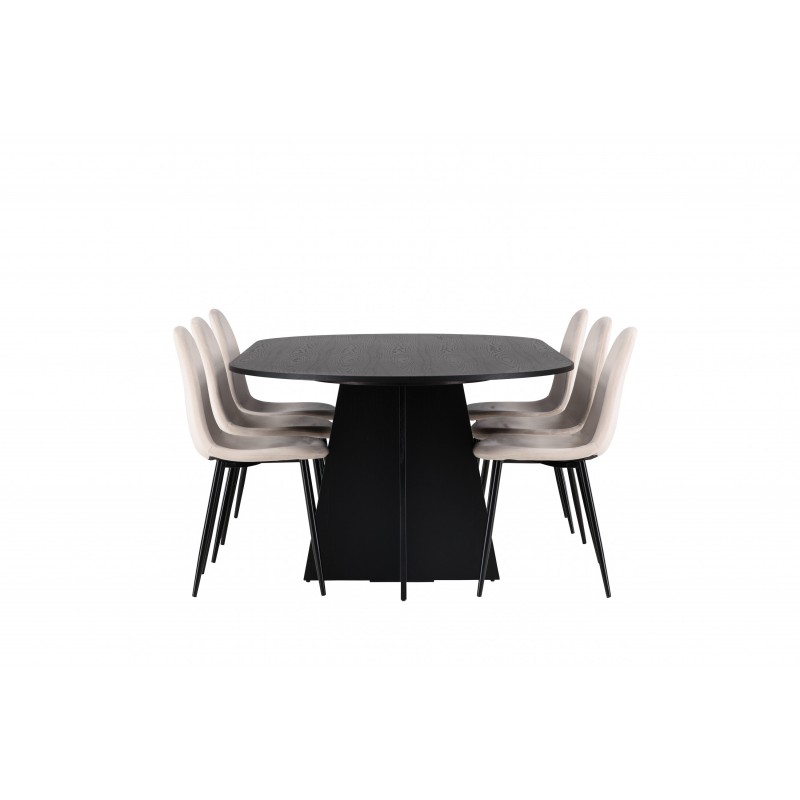 Spisebordssæt Bootcut med Spisebordsstole Polar