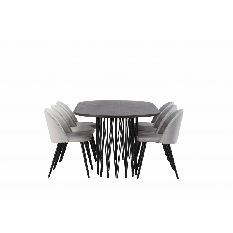 Sten  Spisestuesæt  - Grå og Mocca