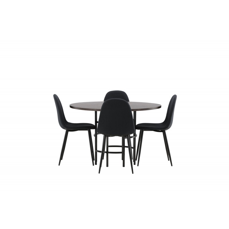 Copenhagen Rundt Spisebordssæt - Sort og Mocca