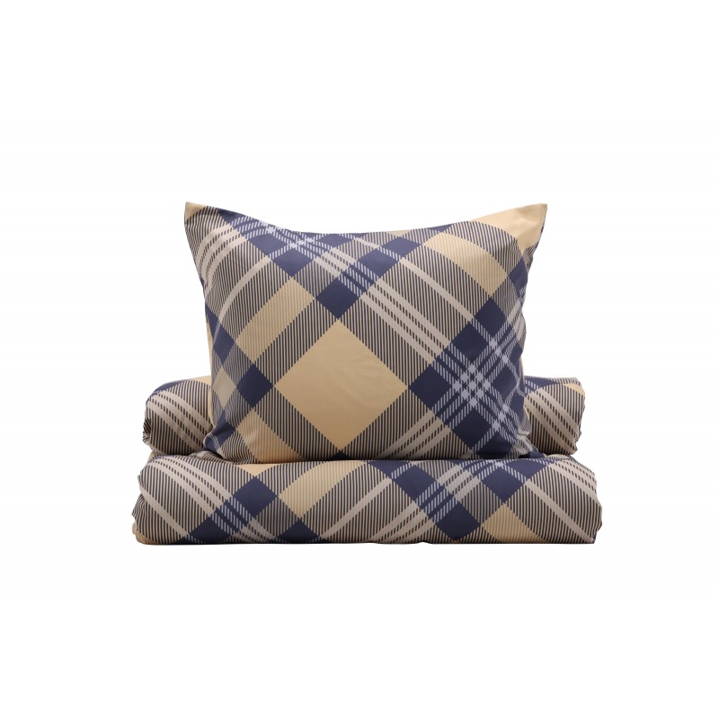 Aurora Sengelinned Sæt - Beige og Blå og Hvid