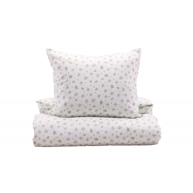 Eva Sæt Sengetøj - Grøn og Hvid