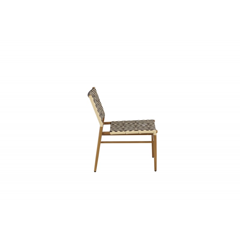 VENTURE DESIGN Calapan udendørs loungestol - beige/brun polyrattan og natur aluminium