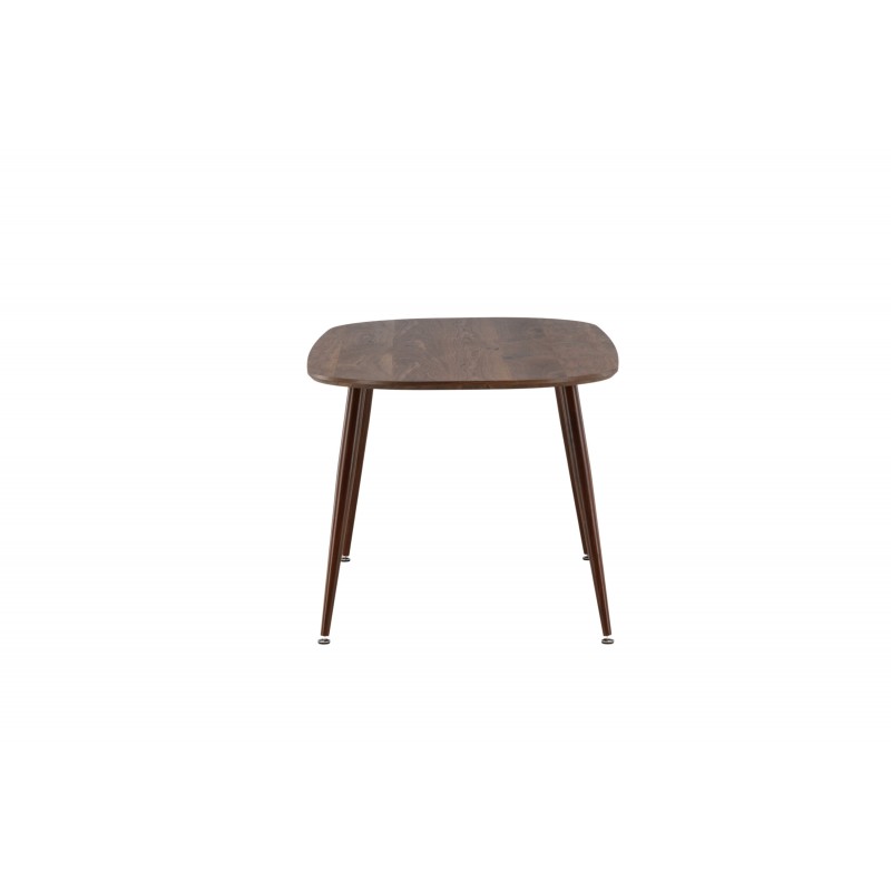 VENTURE DESIGN Sanford spisebord, oval - mørkebrun MDF og stål (180x90)
