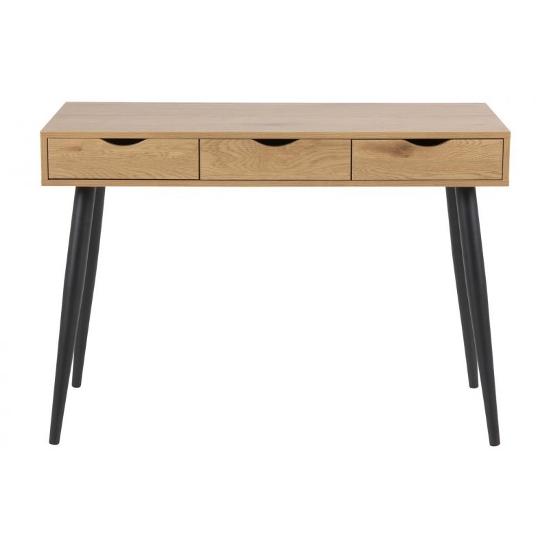 Skrivebord Signature Almera mat vild eg 110x50x77 cm med 3 skuffer