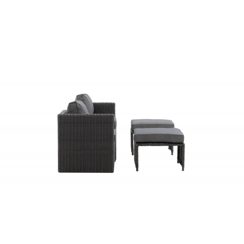 Quad Lounge Set - Sort billede