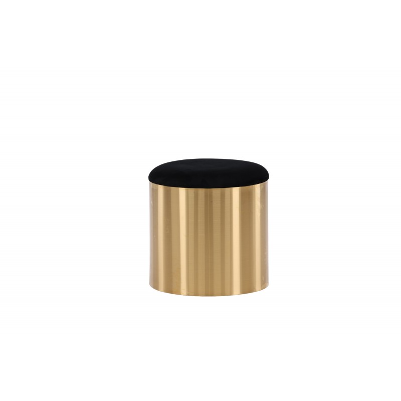 Puff Pouf - Sort og Messing billede
