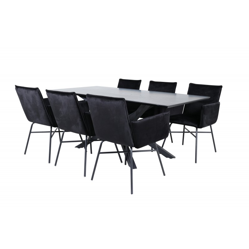 Piazza t Spisebordssæt - Sort