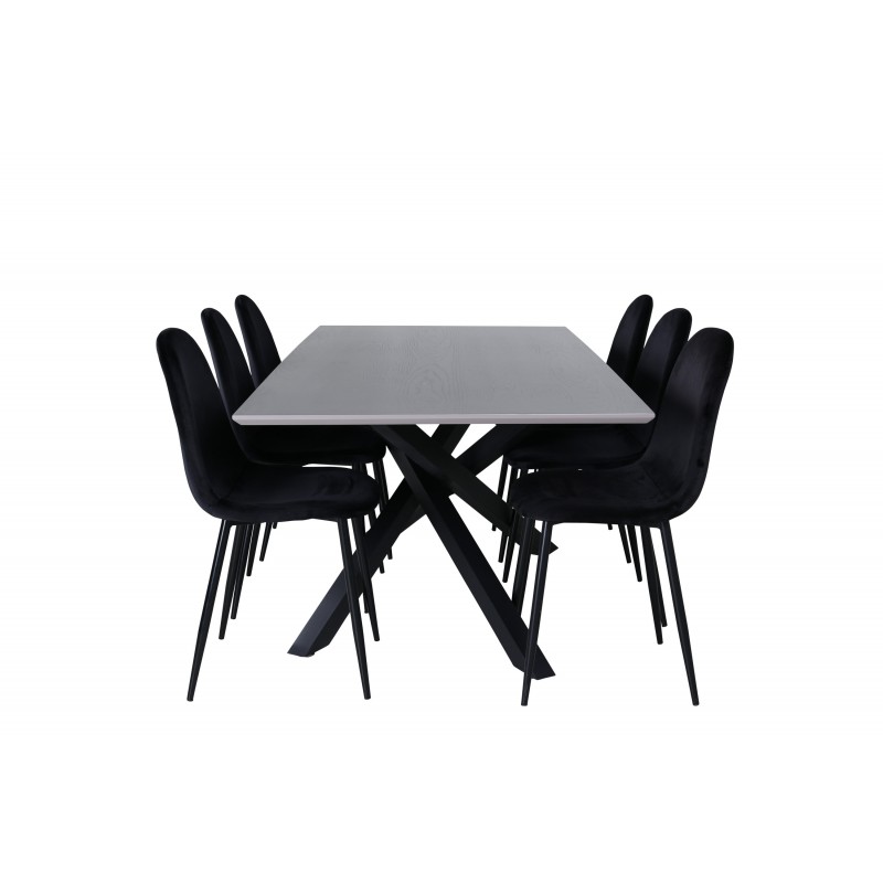 Piazza t Spisebordssæt - Sort