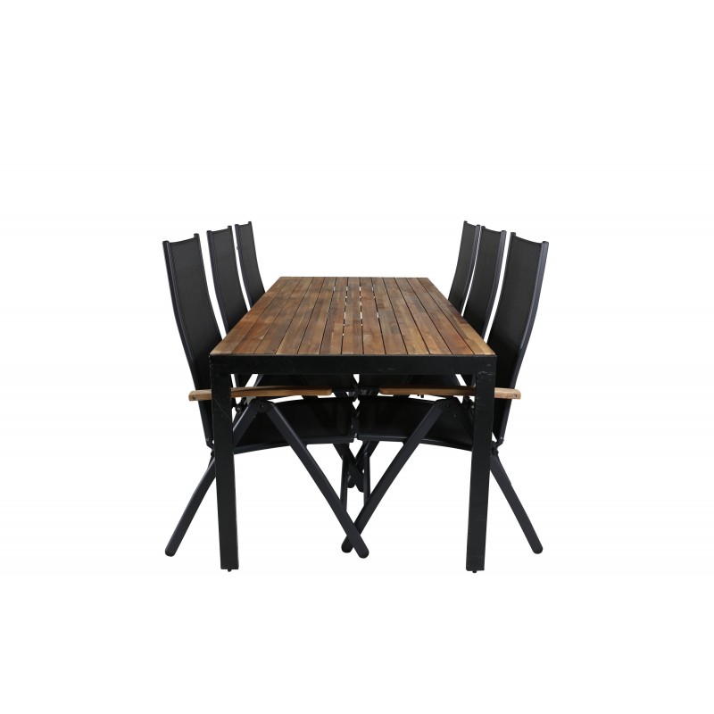 Bois  Loungesæt - Havemøbelsæt - Sort,Natur