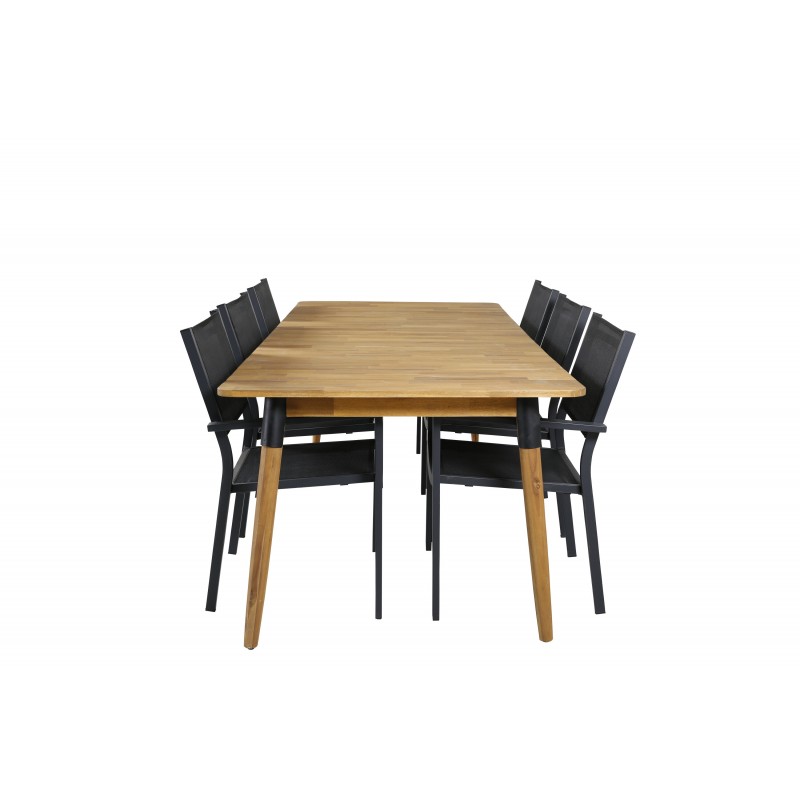 Julian  Loungesæt - Havemøbelsæt - Sort,Natur