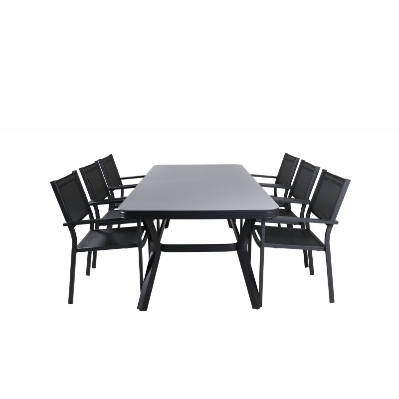 Virya  Loungesæt - Havemøbelsæt - Sort