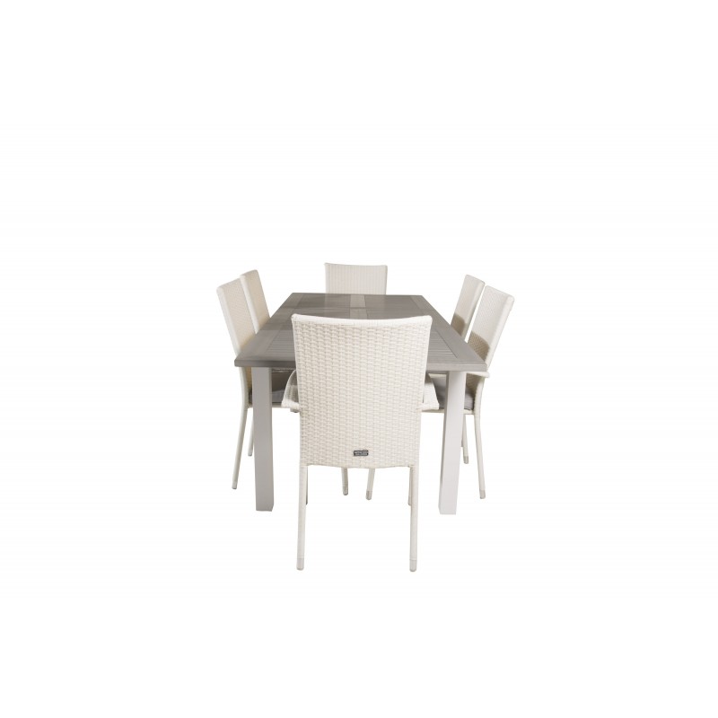 Albany t Loungesæt - Havemøbelsæt - Grå,Hvid