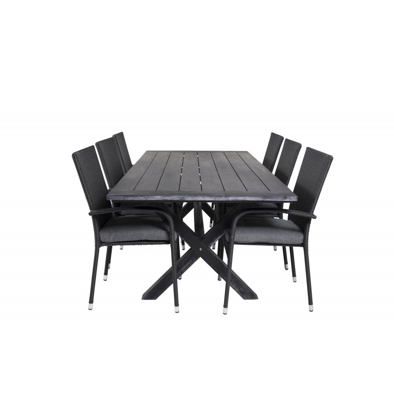 Rives t Loungesæt - Havemøbelsæt - Sort