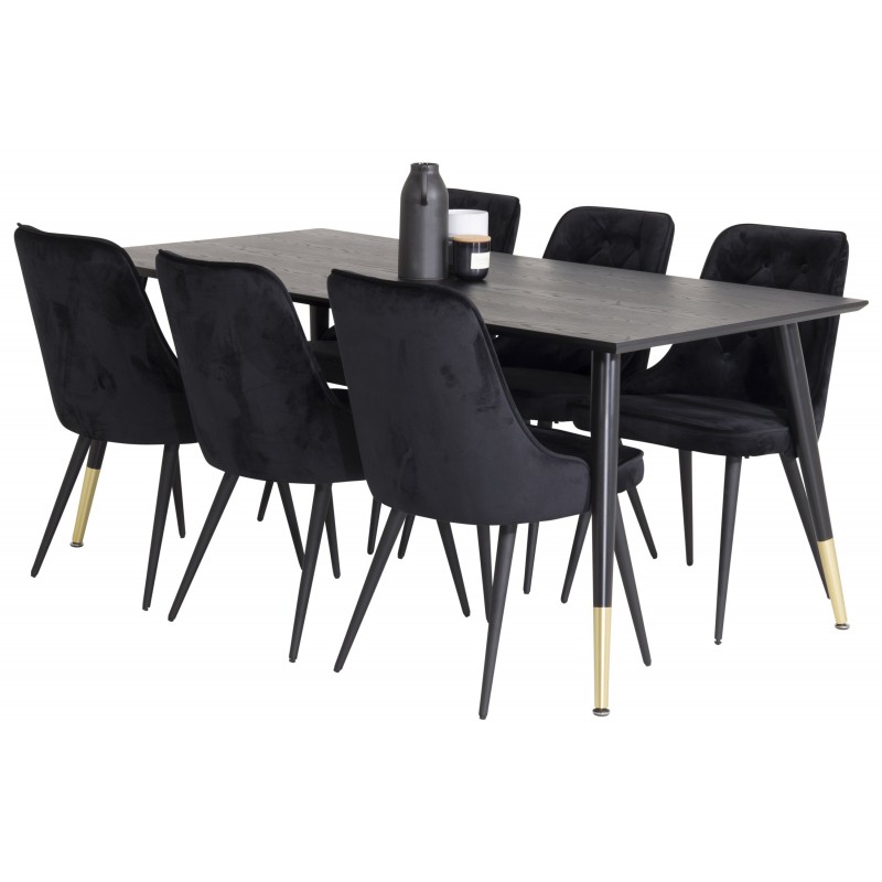 Dipp t Spisebordssæt - Sort og Messing