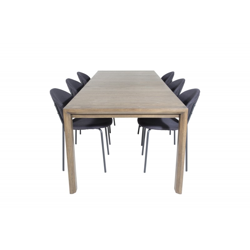 Slider t Spisebordssæt  - Sort og Natur billede