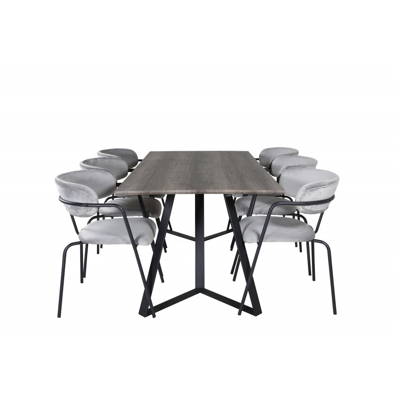 Marina t Spisebordssæt - Sort og Grå