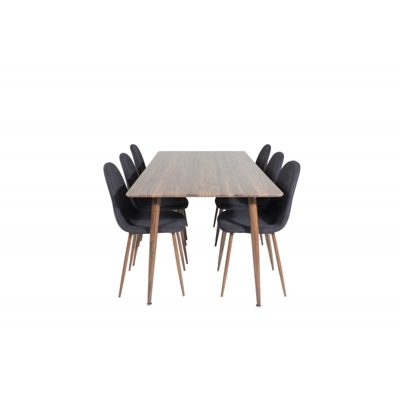 Polar Spisebordssæt - Sort og Natur