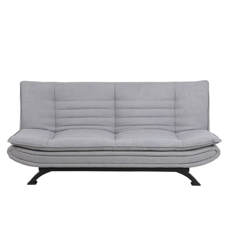 Sovesofa Signature Jessara 3-pers lysegrå Enjoy stof med click & clack-mekanisme Nozag-fjedre